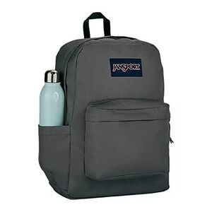 Jansport Superbreak Backpack Grey With Water Pocket 26L - NEW
